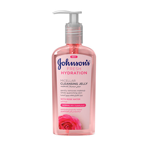 Johnson's Fresh Hydration Micellar Cleansing Jelly ميسيلار جل لإزالة المكياج بماء الورد