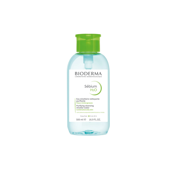 Bioderma Bioderma Sebium Micellar Cleanser and Makeup Remover with Reverse Pump for Combination to Oily Skin