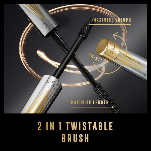Max Factor ماسكارا ماستر بيتش لاش واو 2 في 1 أسود