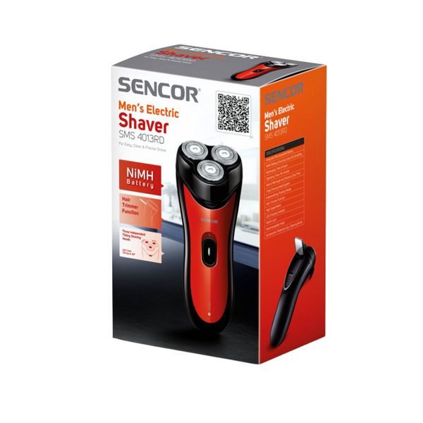 سينكور ماكينة حلاقة رجالي 3 شفرة شحن احمر - SMS 4013RD