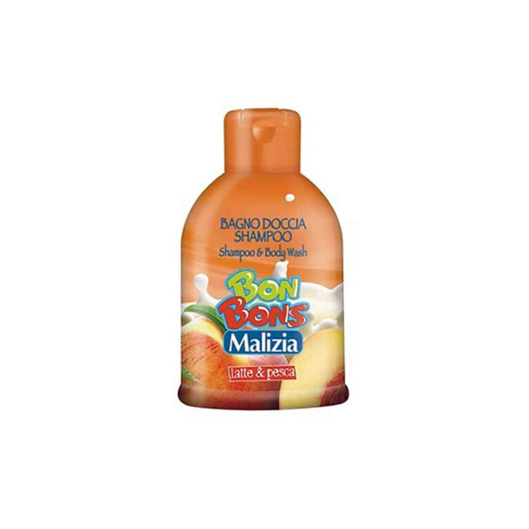Malizia BonBons Milk and Peach Shampoo and Body Wash 400mL