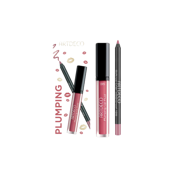 Artdeco Red Lip Plumping Liquid & Waterproof Lip Liner Set
