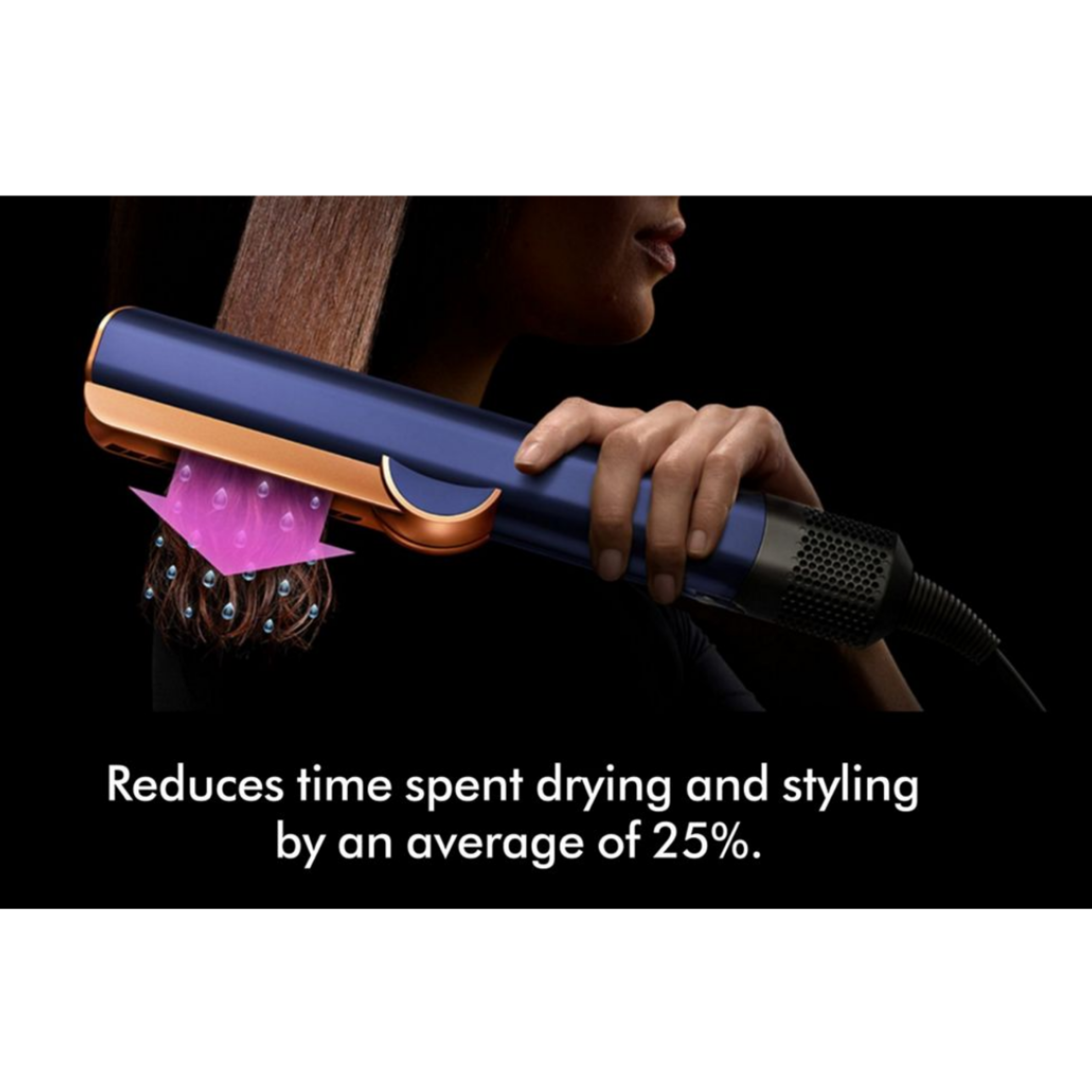 Dyson Airstrait HT01 مصفف ومجفف أزرق بروسي/نحاس غني