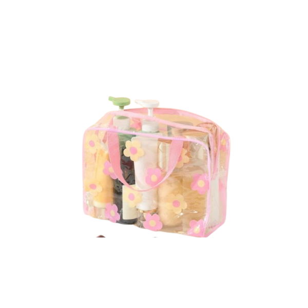 هدية حقيبة ميك اب شفافة