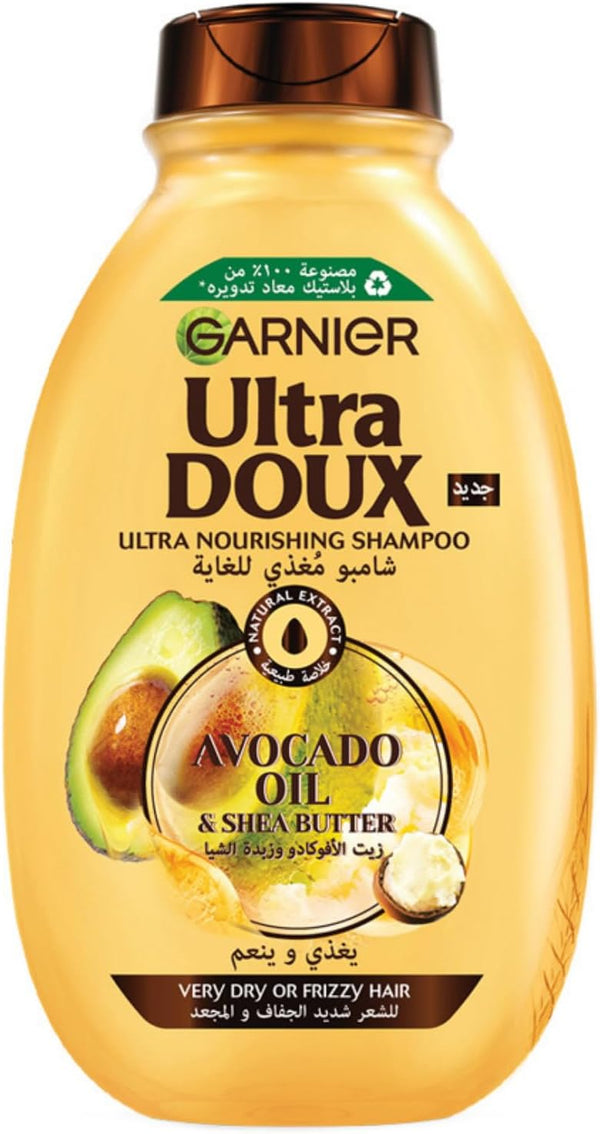 Garnier Ultra Doux Shampoo, Avocado Oil & Shea Butter 400ml