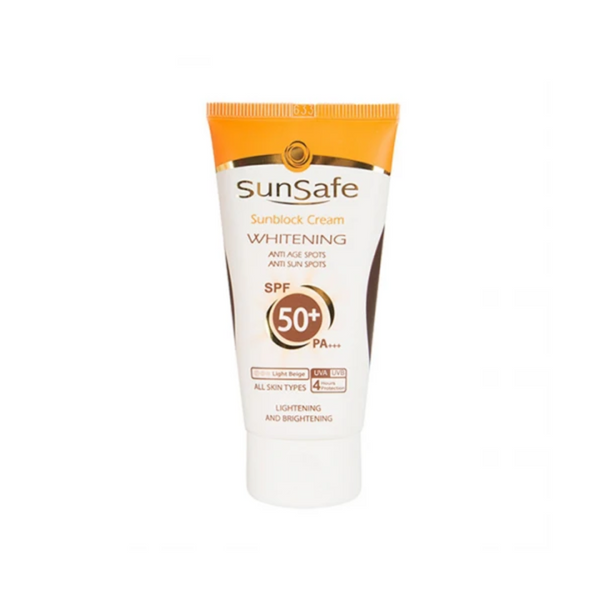 صن سيف واقي شمس للتفتيح باللون البيج الفاتح لجميع أنواع البشرة SPF50+