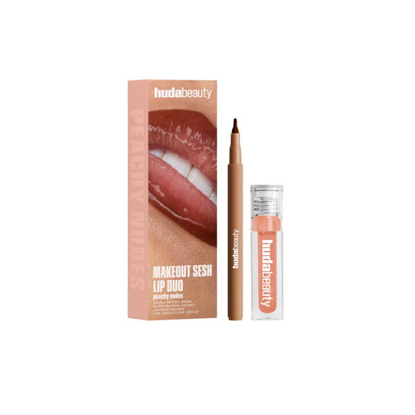 Huda Beauty Huda Beauty Lip Duo Make Out Session Peachy Nudes