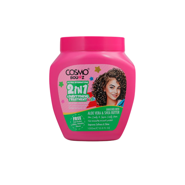 Feel22 Iraq - Cosmo bounz Kids Ultra Hydration 2 in 1 Treatment with AloeVera &amp; SheaButter- 1000 ml