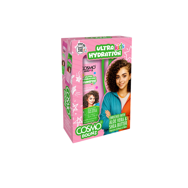 Cosmo Bounce Set: Hydration Shampoo and Balm for Kids Hair 400ml