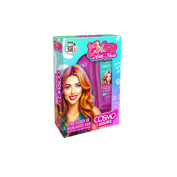 Cosmo Bounce Set: Anti-Fade Shampoo and Balm for Hair Color Protection 400ml