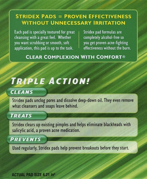 Stridex Face Wipes for Acne Sensitive Skin 55 pads