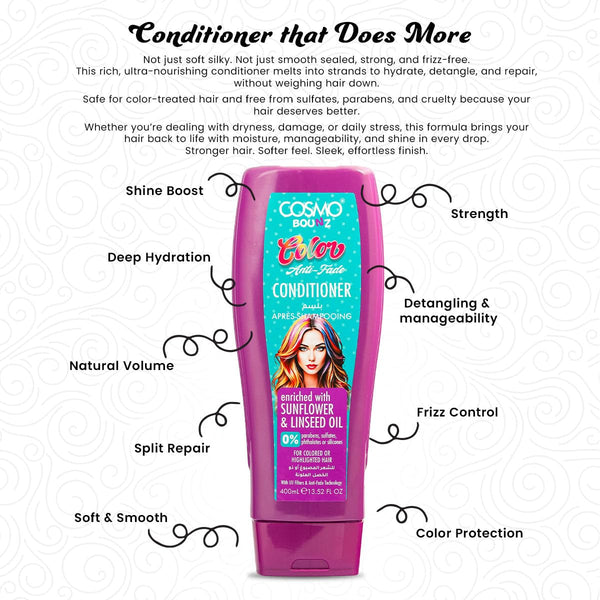Feel22 Iraq - Cosmo Bounz Ultra Hydration Conditioner for Curly Hair for Kids - 400ml