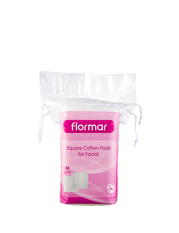 Flormar Square Cotton Pads For Facial قطن مربع للوجه من فلورمار