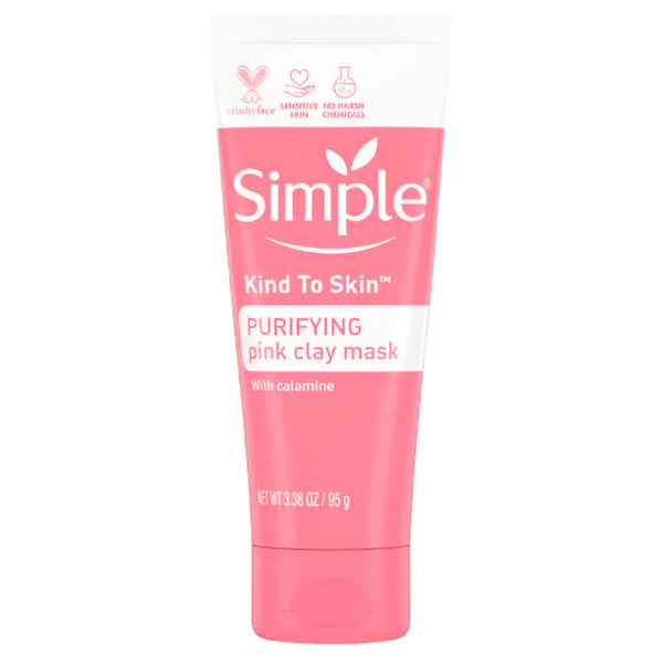 Simple قناع الطين الوردي مع الكالامين