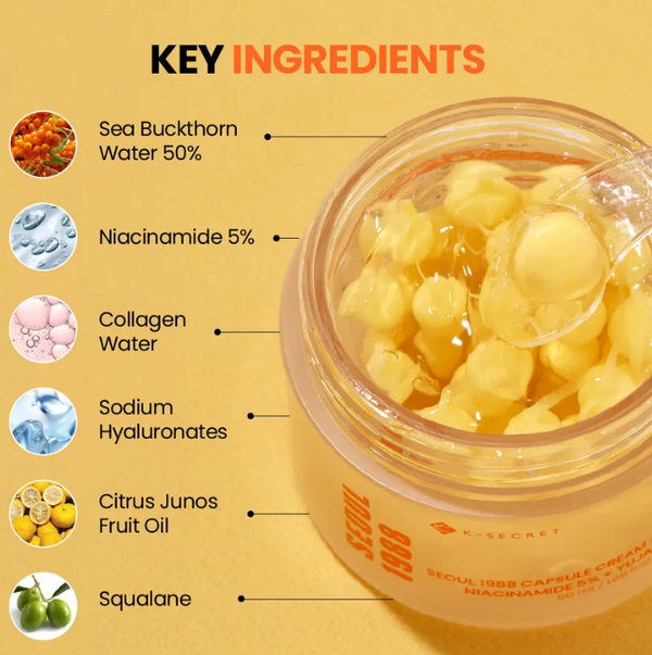 Ksecret Seoul 1988 Cream Soothing Capsules with Niacinamide 5% 50ml