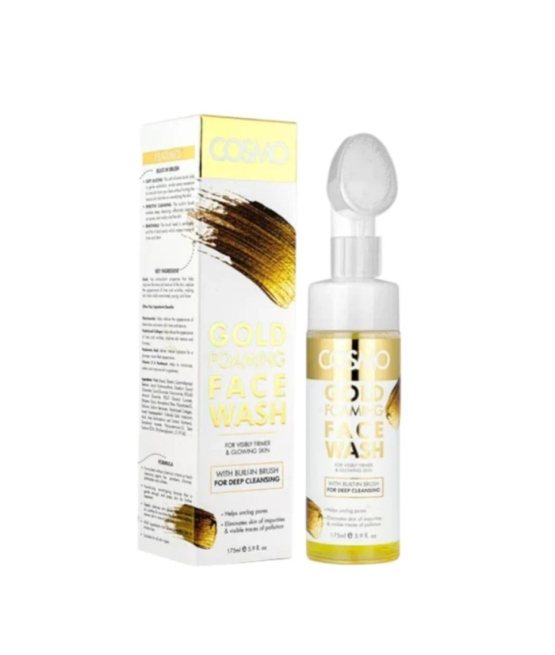 Gold Foaming Face Wash with Brush