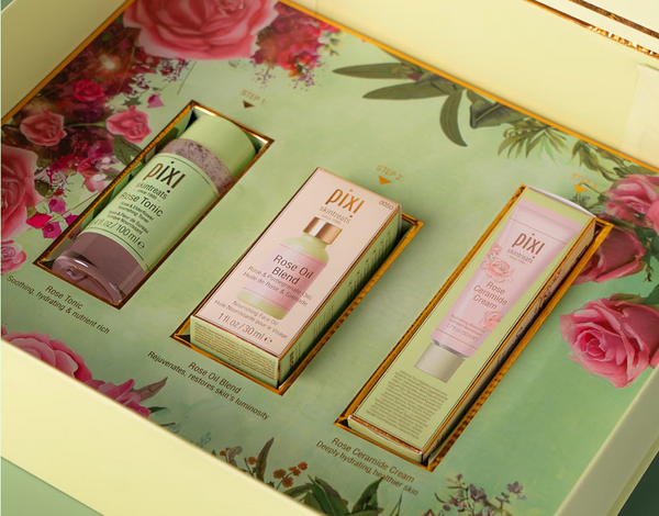 Pixi أفضل مجموعة عناية بالبشرة بالورد