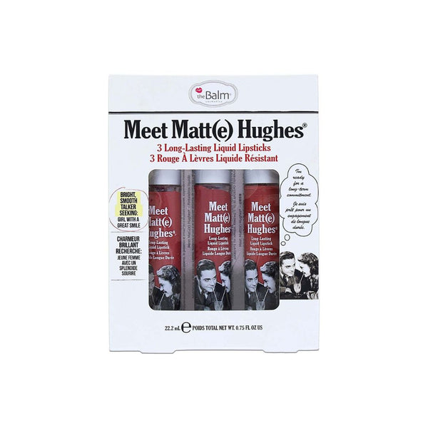 The Balm Meet Matte Hughes Lipstick Trio Box