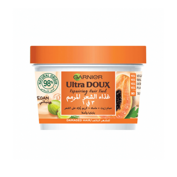 Garnier Ultra Doux Repairing Papaya 3-in-1 Hair food For Damaged Hair 390ml