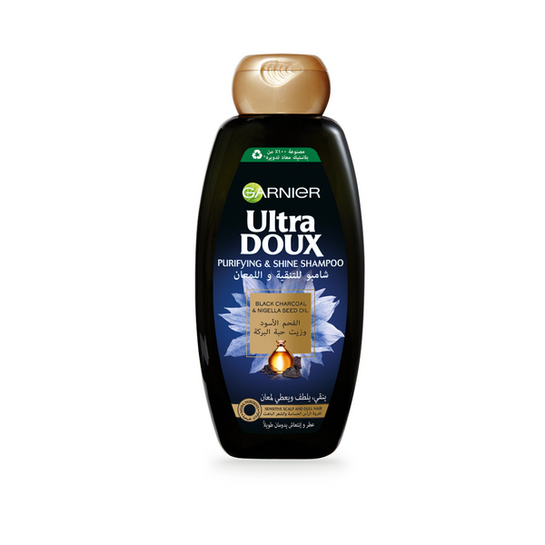 Garnier Ultra Doux Black Charcoal Shampoo 400 ml