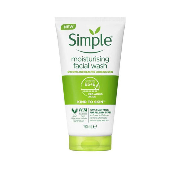 Simple moisturizing face wash